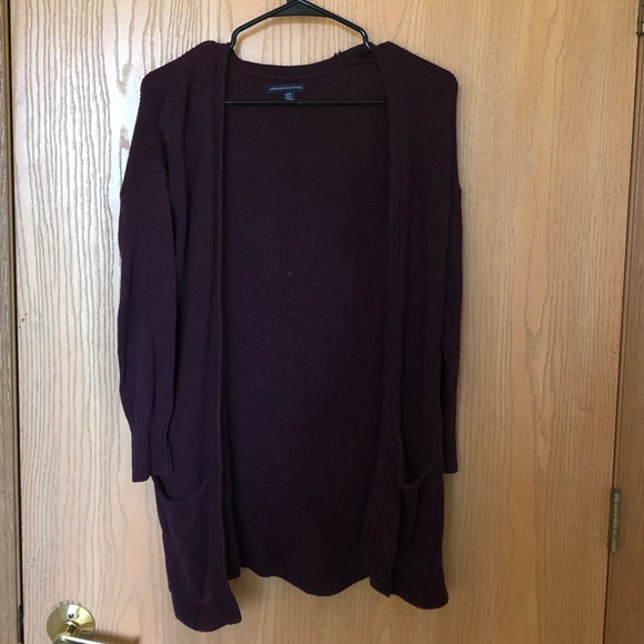American Eagle Outfitters Sweaters - Burgundy AE Cardigan